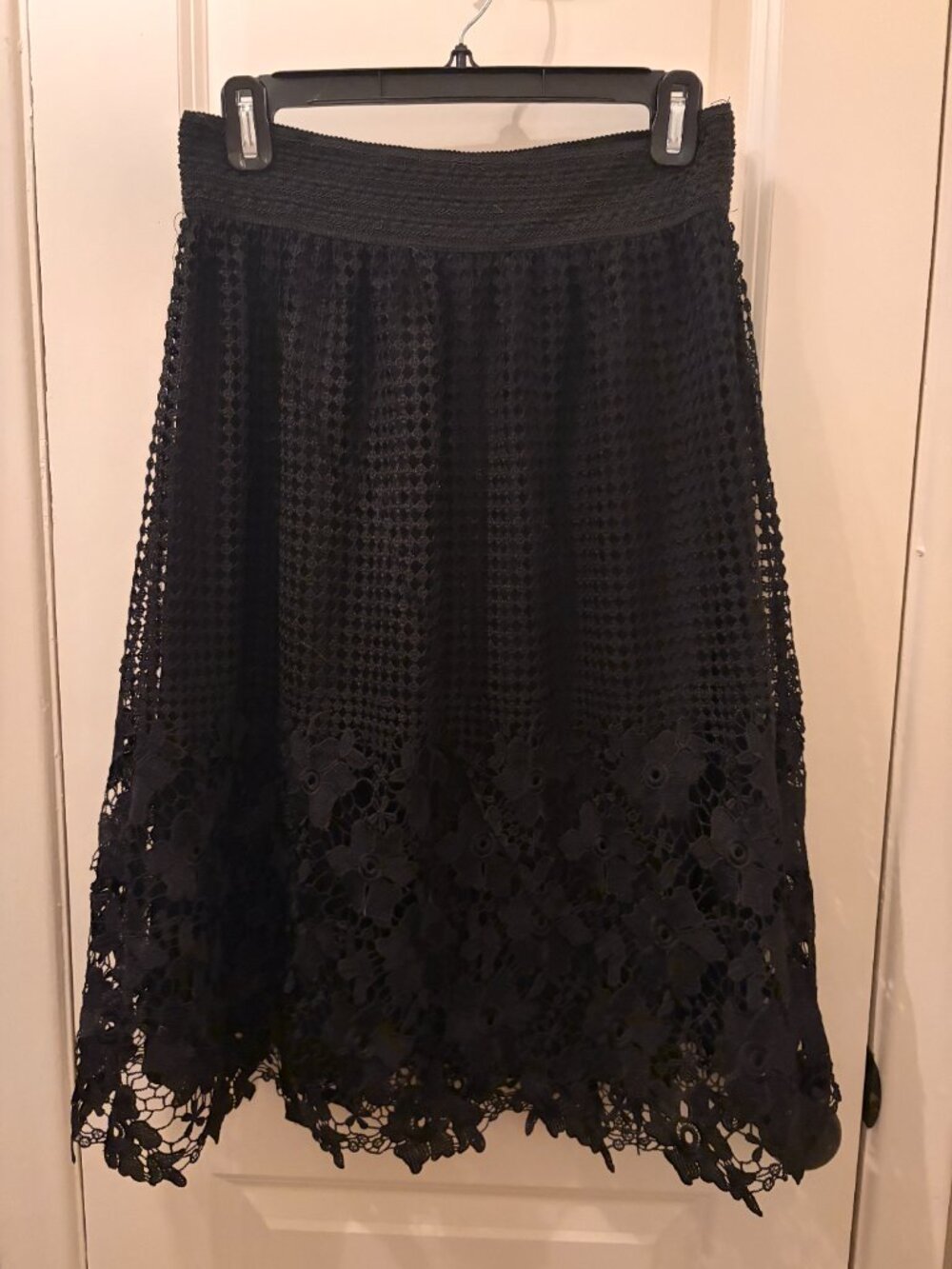 Black Lace Lined Skirt